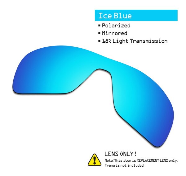SmartVLT Polarized Replacement Lenses for Oakley Turbine Rotor Sunglasses - Multiple Options: Ice Blue-ShieldCoat
