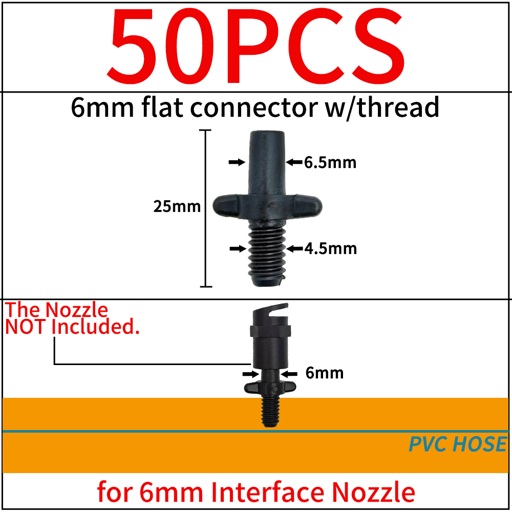Oasis Garden Irrigation Connector Barbed Single Double Tee Elbow Drip Arrow Cross Coupling Watering Fitting for 3/5 4/7mm Hose: Orange