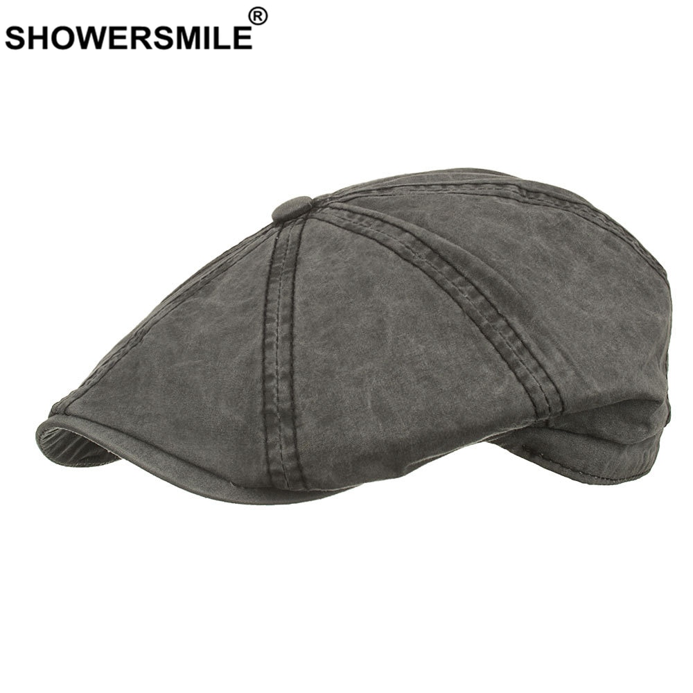 Bonnet plat noir pour hommes et femmes, béret décontracté en coton, couleur unie, 2022