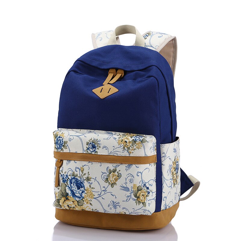 Scione canvas dames schooltas rugzakken voor meisjes mochila escolar bloemenprint computer laptop rugzak schoolrugzak  p112