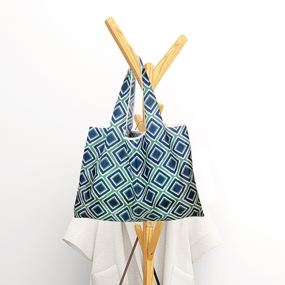 Foldable Shopping Bags Eco Reusable Storage Bags Cartoon Animal Floral Fruit Pattern Sundries Organizer Bags 56x46cm 1PC