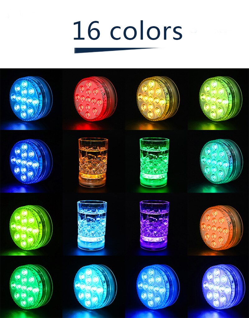 13 doprowadziło koraliki podwodne oświetlenie wodoodporna lampa podwodna robić ogrodu basen fontanna spa impreza łazienka pilot