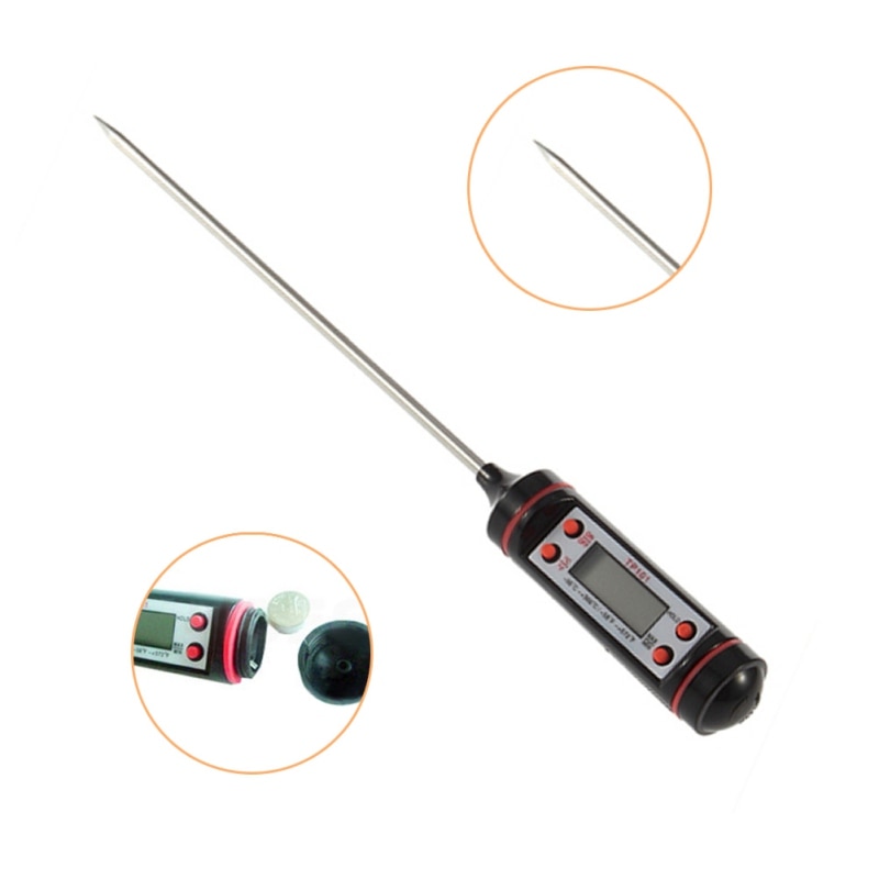 Digital Probe Cooking Thermometer Food Temperature Sensor For BBQ Kitchen LCD Display x