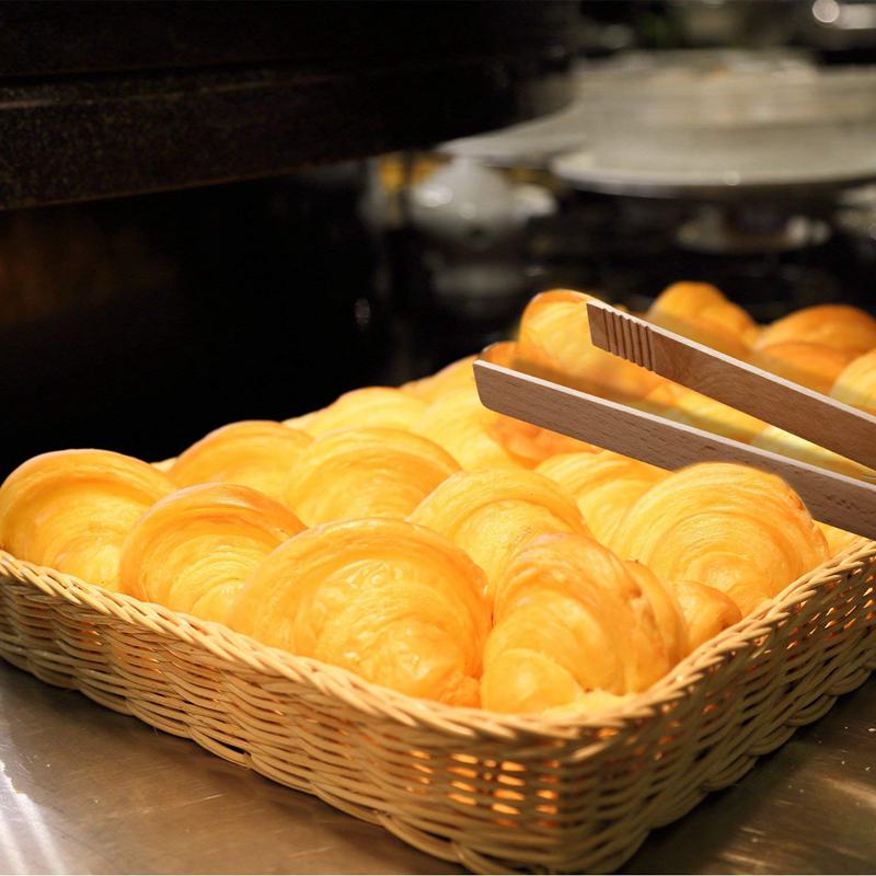 4 pakker 12 tommer træbrødristertænger køkkentænger til servering af mad, vending af kød, gribende toast og mere