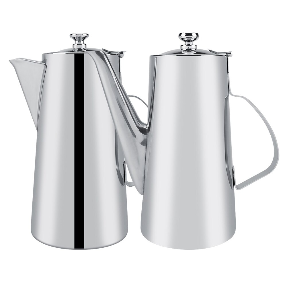 Cafetera de prensa francesa de acero inoxidable de para el hogar de 2L, tetera con filtro, cafetera delicada