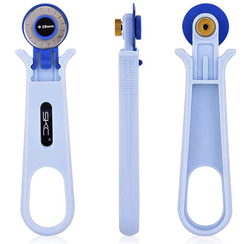 1PC 45mm 28mm circulaire fixe rotatif Cutter lame tissu Patchwork cuir artisanat couture outil bleu pratique découpeuse