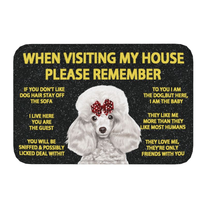 Staffordshire Bull Terrier Dog Quotes Front Door Mat Anti-Slip Outdoor Quick Dry Doormat Kitchen Bedroom Entrance Rug Carpet: Light Grey