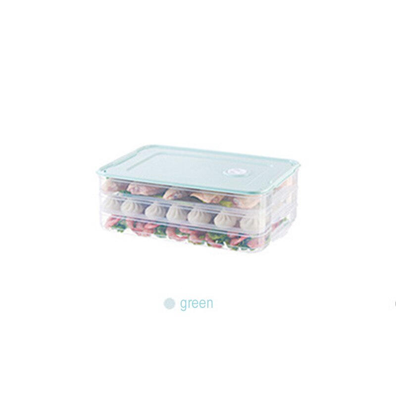 Multi-Layer Refrigerator Storage Container Plastic Box Food Dumplings Airtight Home Organizer Grains Beans Box Kitchen Organizer: 2 / 4-tier