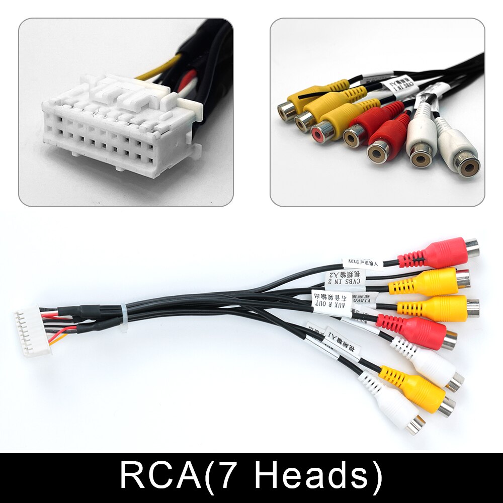 2 din carro android rádio cabo conector de alimentação universal: RCA