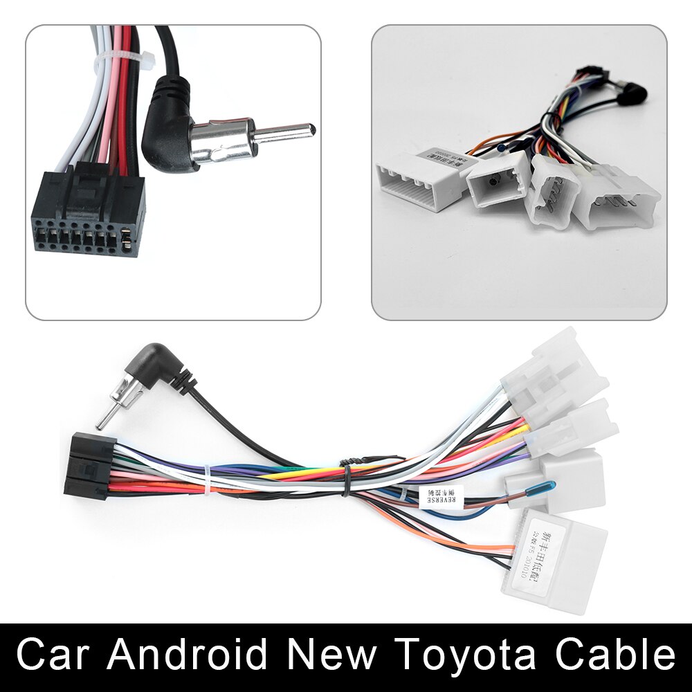 Universal Power Connector 2 Din Auto Android Radio Kabel Voor Suzuki Buick Iso Hyundai Kia Honda Toyota Nissan Gps Antenne rca: New Toyota