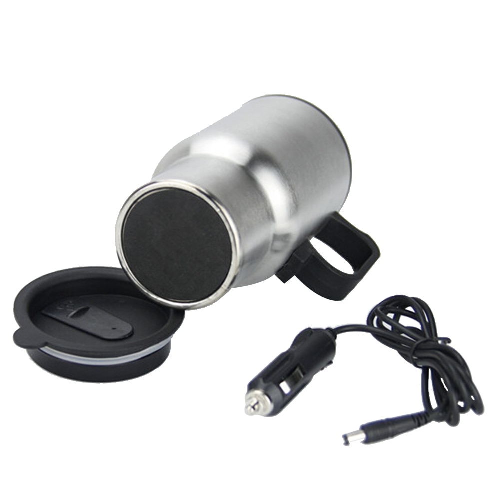 Heat Preservation Splash Proof Coffee Mug Thermal Insulated Silver Cup Universal Large Capacity Stainless Steel Vehicle Mounted
