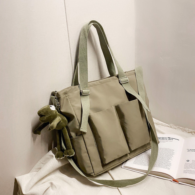 Vrouwelijke Tas Shoppers Eenvoudige Mode Rits Handtassen Schouder Waterdichte Grote Capaciteit Tassen Vrouwen Crossbody: Green Frog