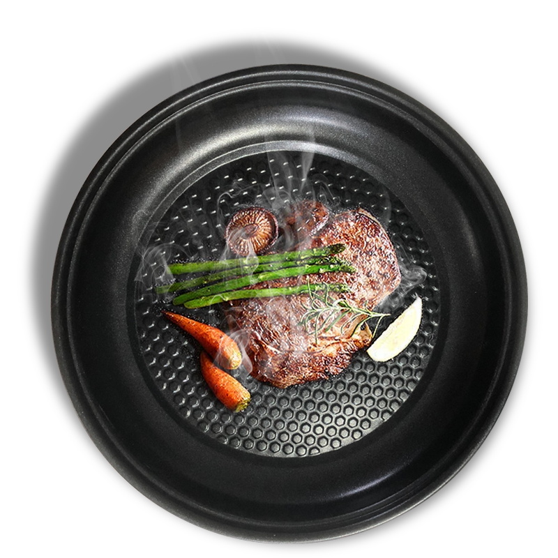 Sartén eléctrica multicocina de 220V, barbacoa casera, filete frito, tortilla de pescado, sartén antiadherente, máquina eléctrica con enchufe europeo
