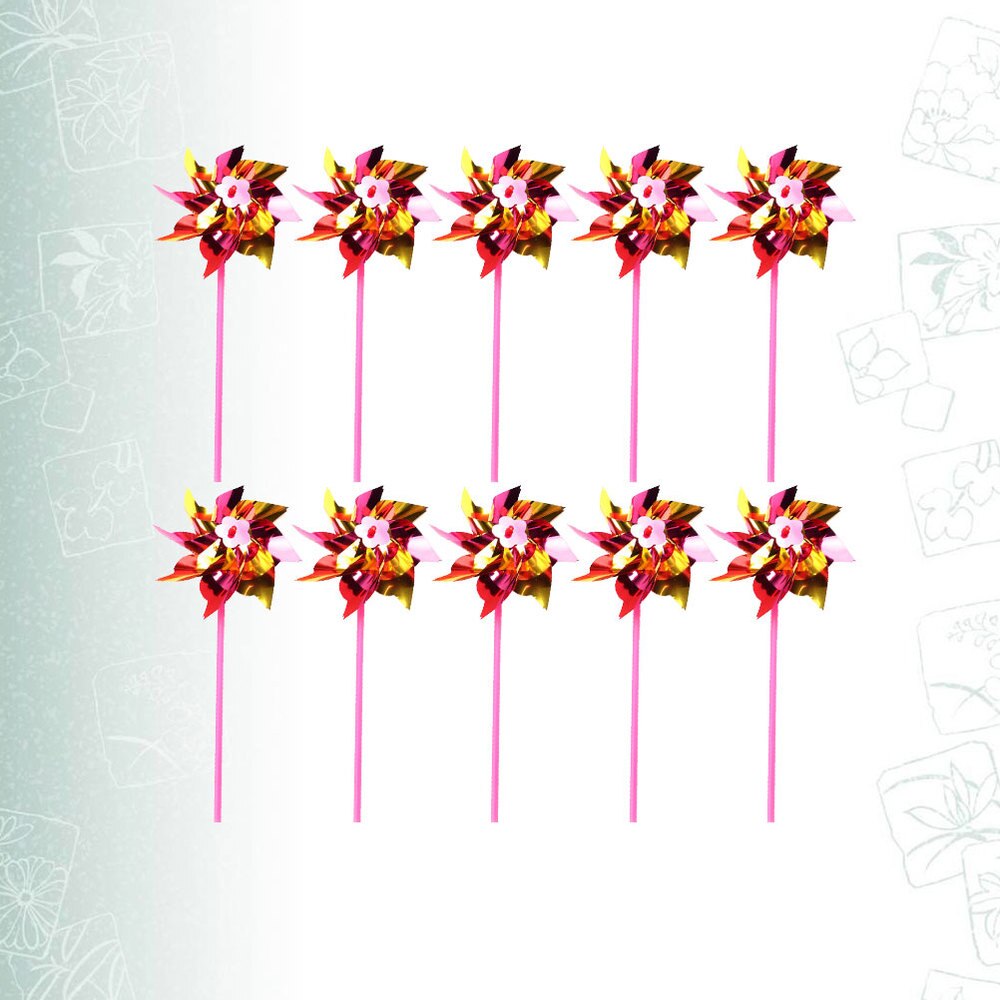 30Pcs Plastic Pinwheel Toys Mini Lightweight Pinwheel DIY Handicraft Kit Early Learning Toy Random Color