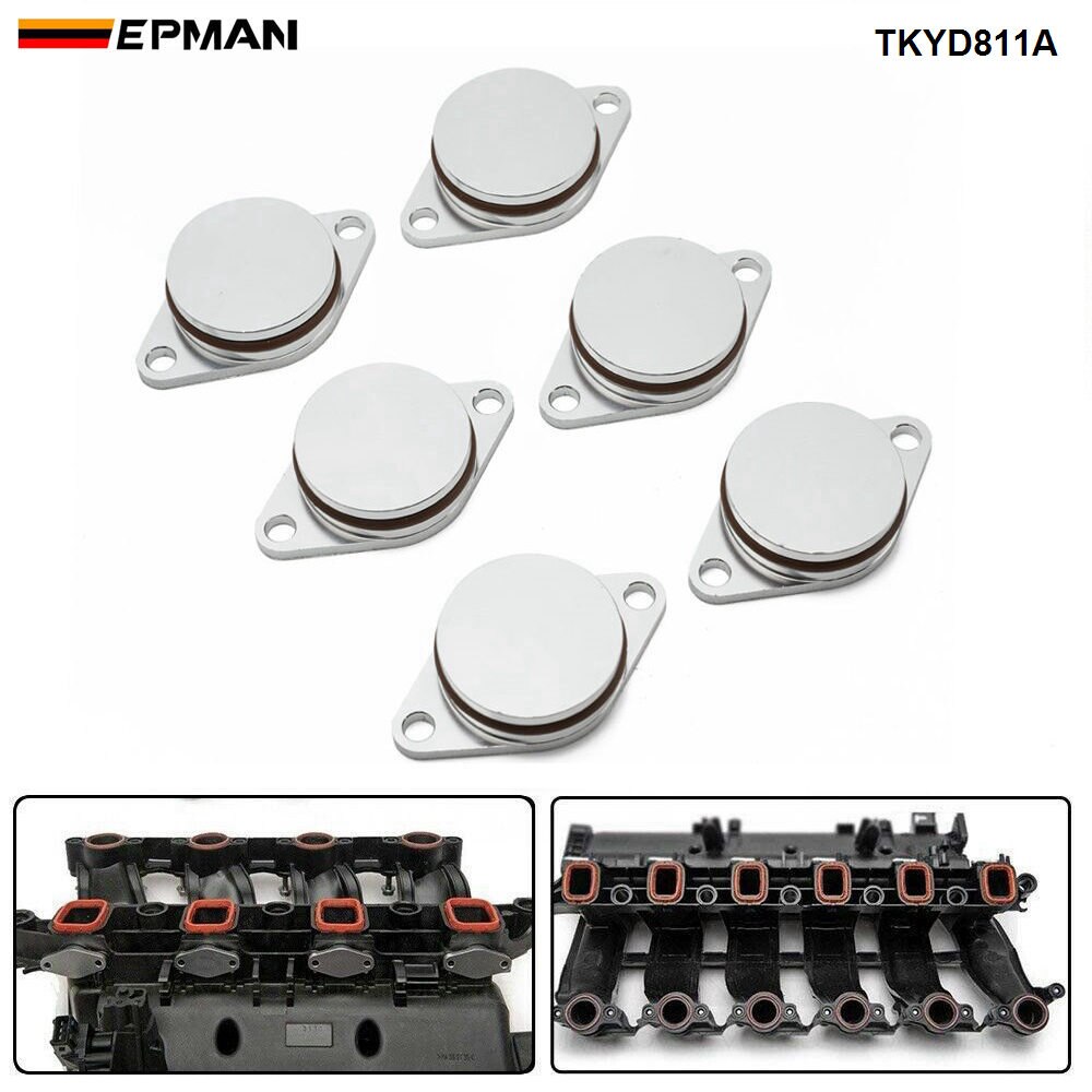 EPMAN 6 x 33MM Diesel Swirl Blanks Flaps Repair Delete Kit Removal Repair Kit For BMW M57 530D 330D 335D TKYD811A