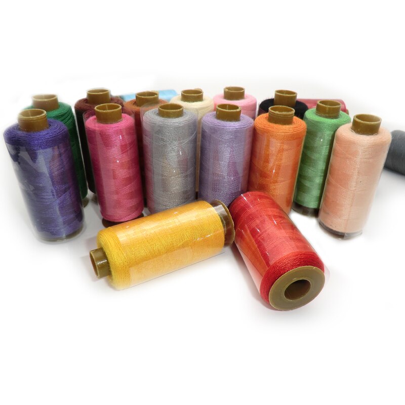 500 Yards 24Pcs Multicolor Machine Embroidery Thread Sewing Polyester Threads Sewing Thread Craft Patch Steering-wheel Supplies