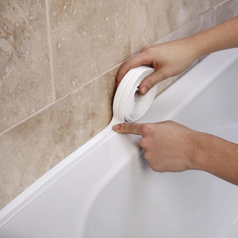 Nastro sigillante in PVC Bagno Bagno WC Nastro per mastice Nastri autoadesivi impermeabili a prova di muffa per l'angolo della parete del lavello della cucina