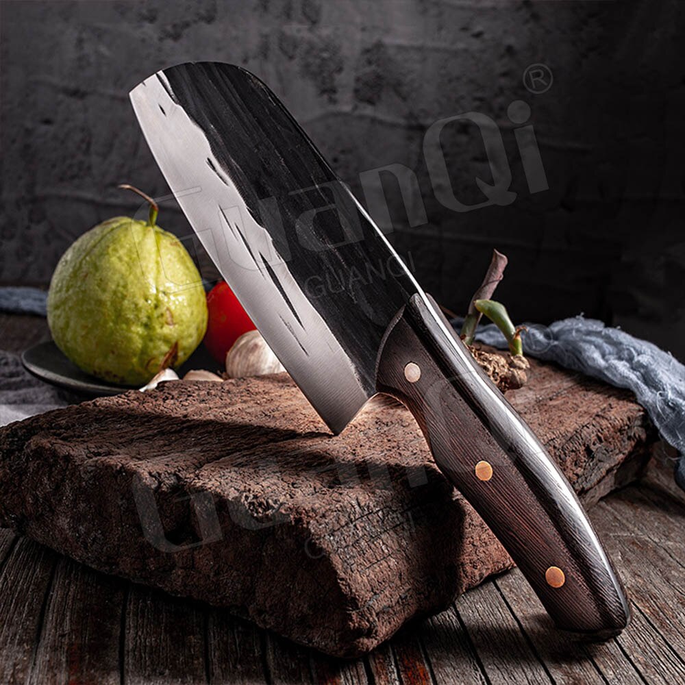 Forged Clad Steel Handmade Butcher Cleaver Kitchen Knives Stainless Steel Cleaver Butcher Knife Full Tang Handmade Chef Knives