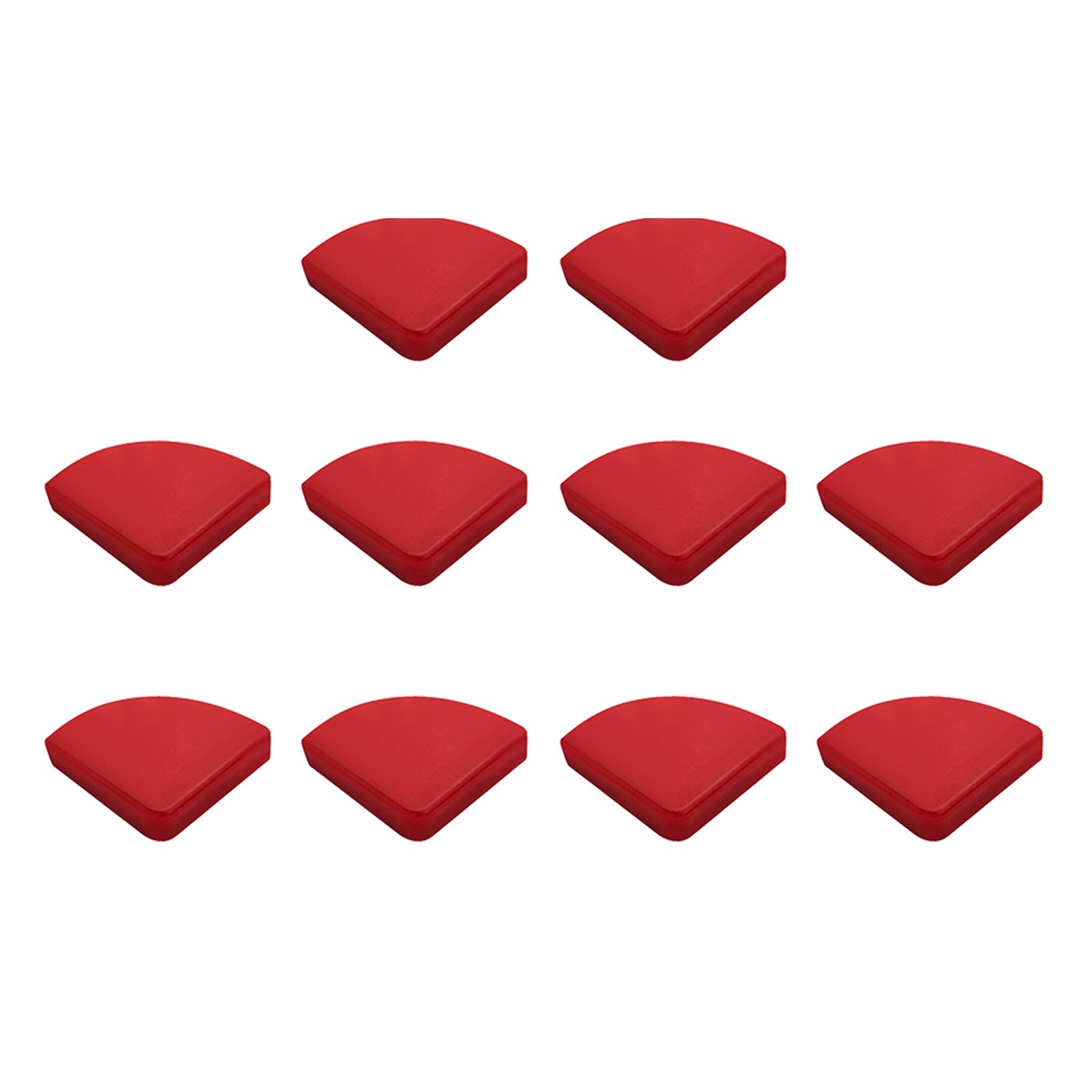 10pcs/pack Adhesive Soft Desk Bumper Table For Furniture Corner Guard Home Silicone Baby Proof Edge Protection Children Safety: red