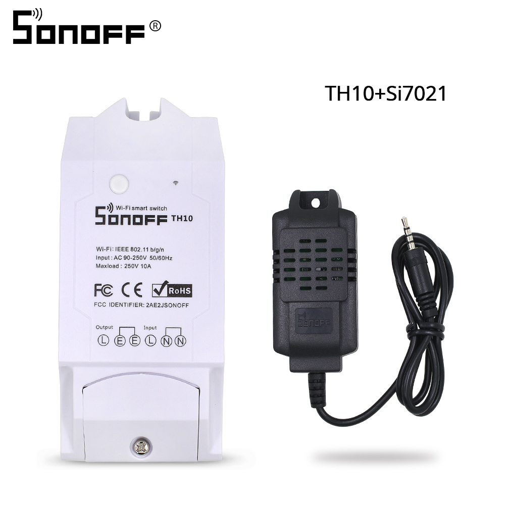 Ankomster høj nøjagtighed sonoff sensor  si7021 temperaturfugtighed sensor sonde monitor modul til sonoff  th10 og sonoff  th16: Sonoff  si7021-th10