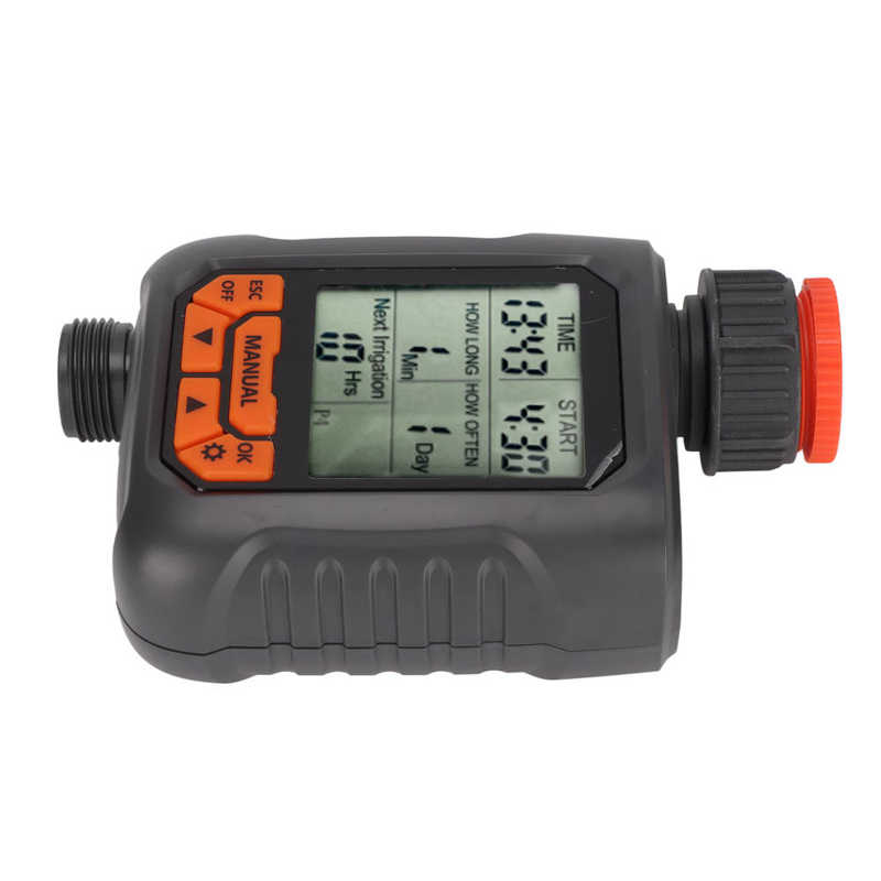 Irrigation Controller Sprinkler Timer Manual Auto Modes 4 Programs Electronic IP65 Waterproof with Adapter for Balconies