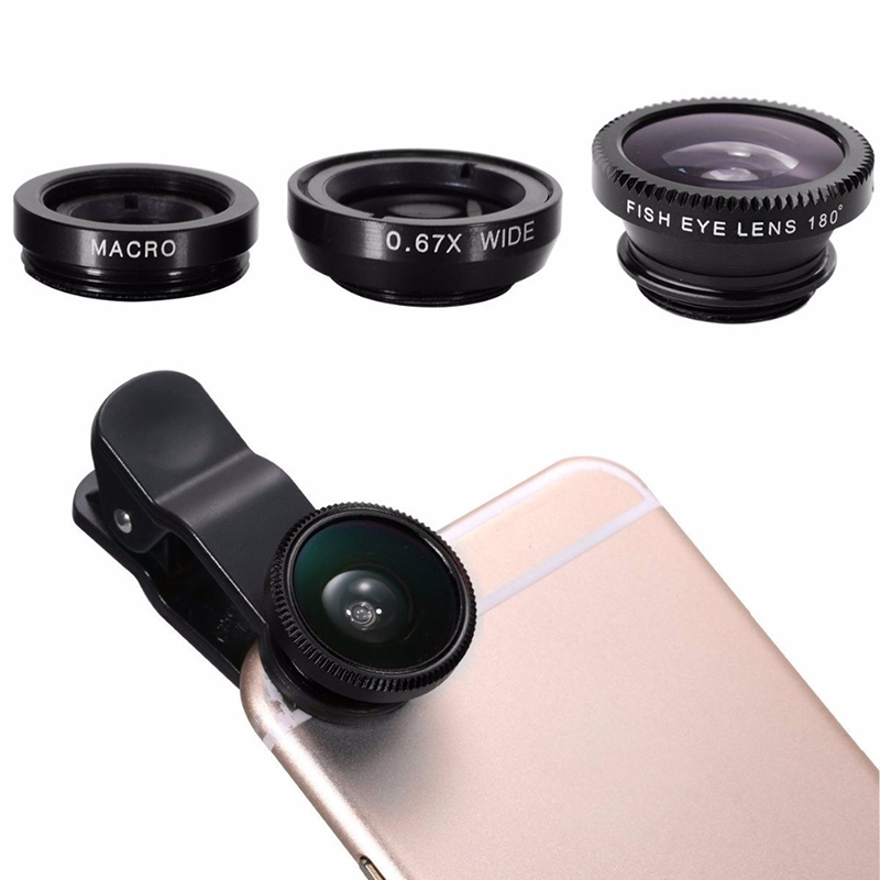 3 In 1 Fish Eye Lens Camera Kits Universele Groothoek Macro Fisheye Voor Iphone 11 Pro Xs Max Xr X 8 7 6S Plus Ojo De Pez Movil