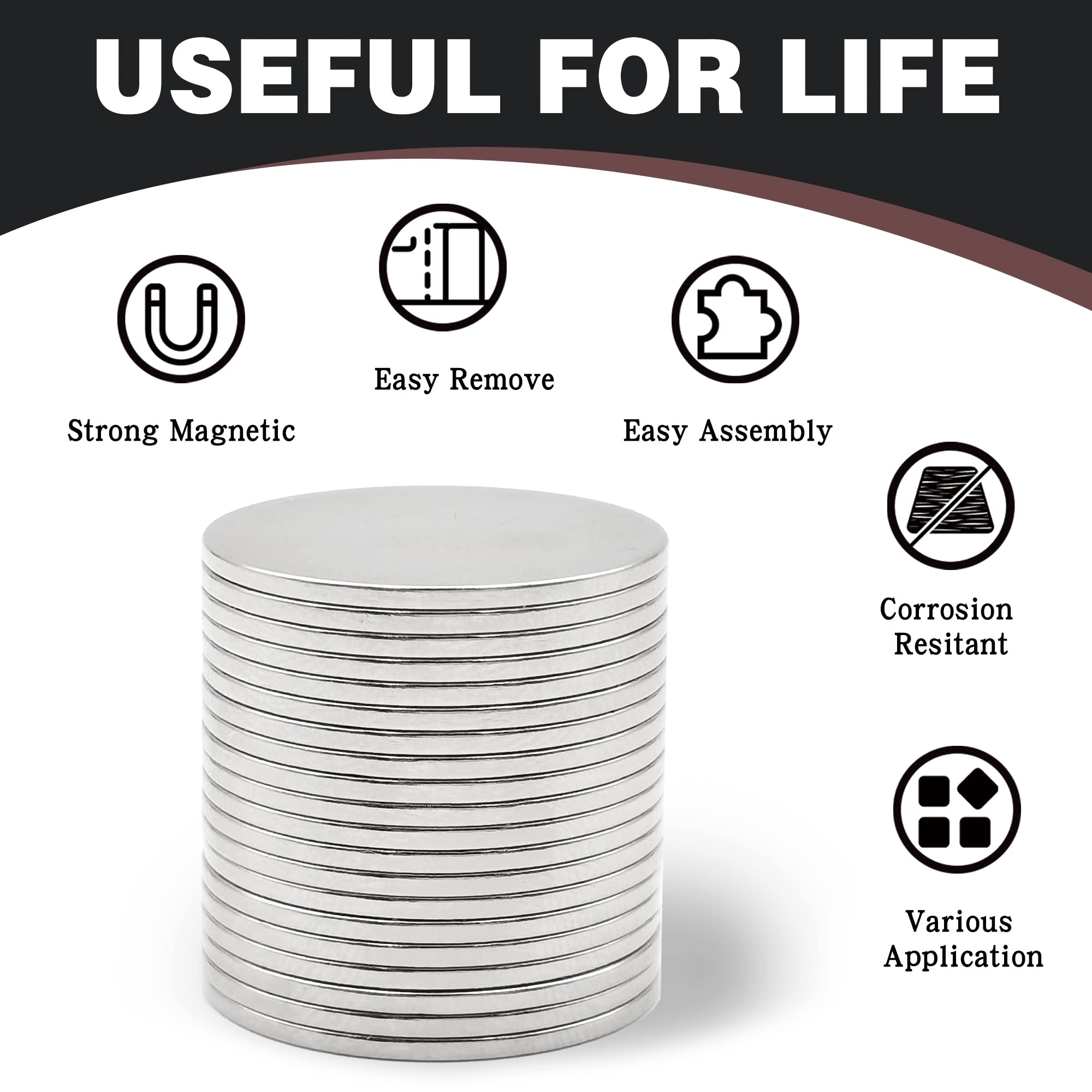 Imanes pequeños para nevera, imanes de pizarra blanca, manualidades, oficina, 20x1mm