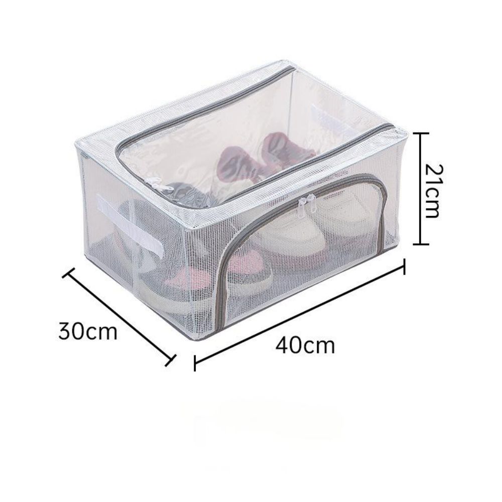 Caja De almacenamiento De Zapatos plegable para el hogar, gran capacidad debajo De la cama, Zapatero Organizador De Zapatos, Zapatero para habitación: Rojo