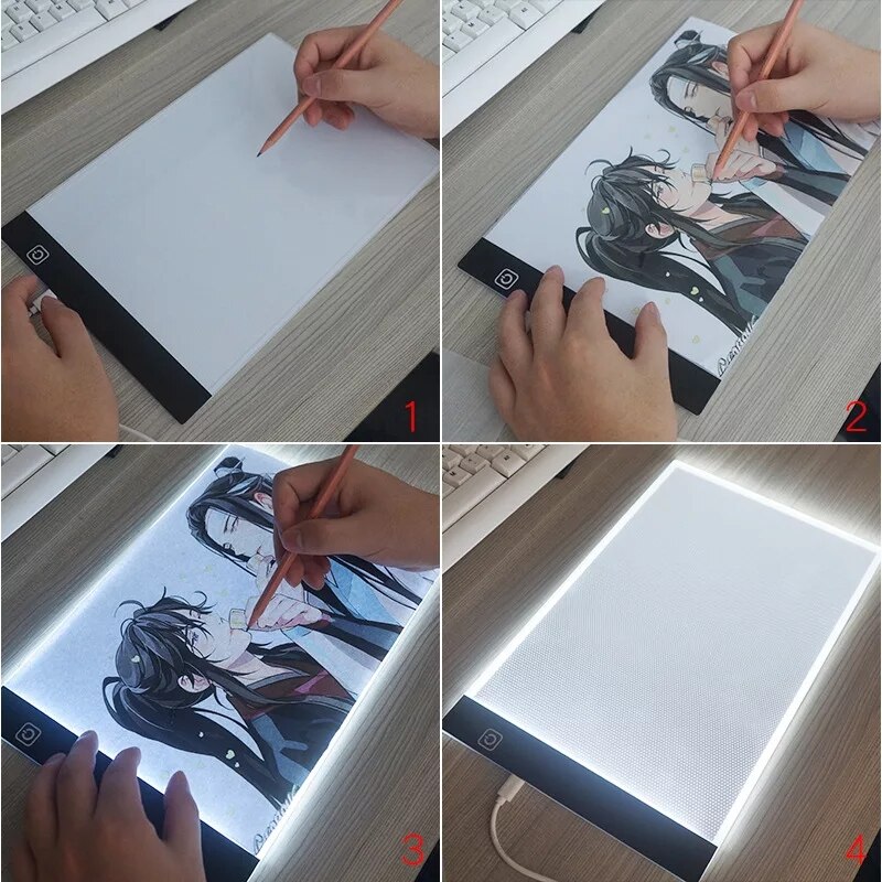 A4 Ebene Dimmbare LED Zeichnung Kopie Pad Gremium freundlicher Spielzeug Malerei Pädagogisches freundlicher Wachsen Spielkameraden Kreative Für freundlicher