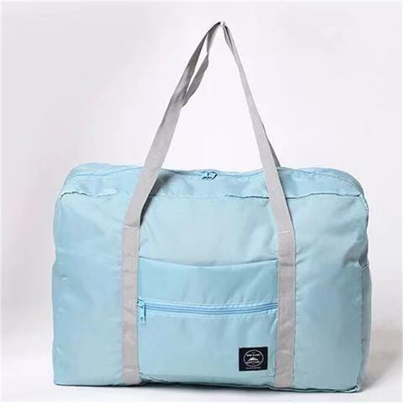 Bolsa de viaje plegable, bolsa de almacenamiento de viaje, bolsas de almacenamiento de viaje, equipaje de embarque, bolsos de ropa, Picnic, casa móvil, bolso grande: Azul