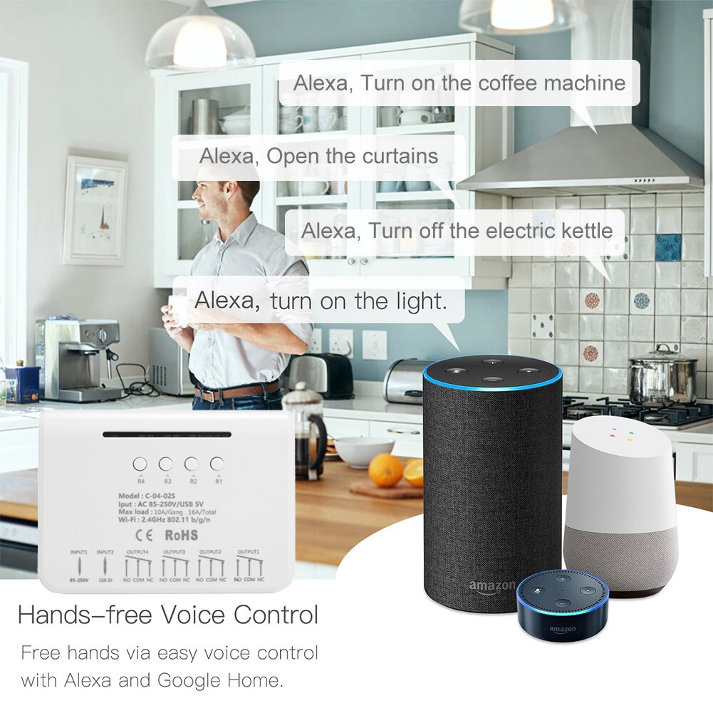 Wifi Smart Met Shell Switch Module Voor Verlichting/Huishoudapparatuur 4ch 10A Relais Ac/Dc 5/12/32V Ewelink Genieten Smart Leven