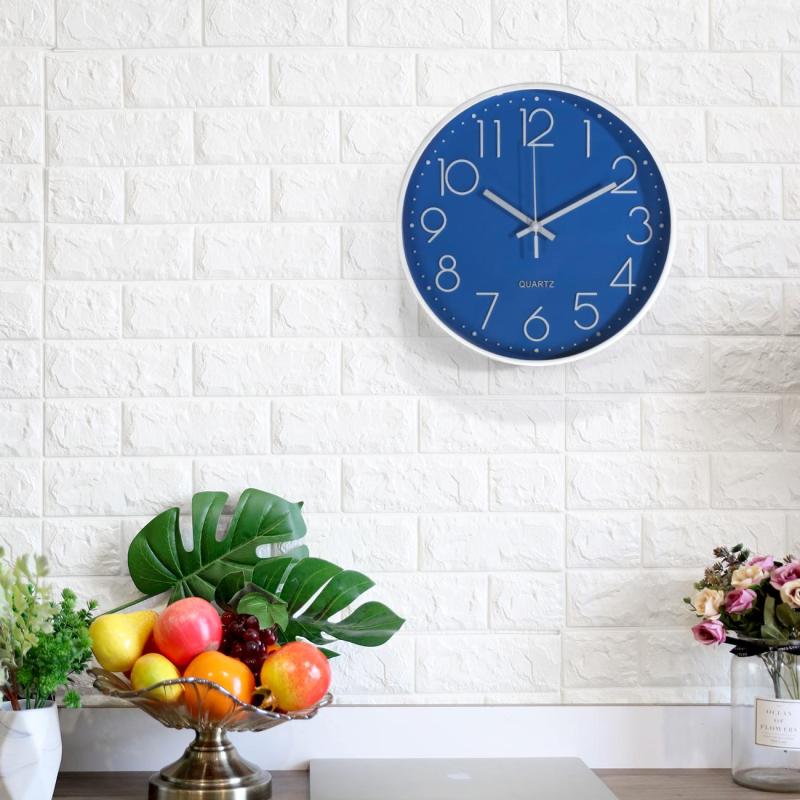12 inch Wall Clock Modern Digital Living Room Bedroom Office Kitchen Class Room Clock France Style Wall Watch Decor
