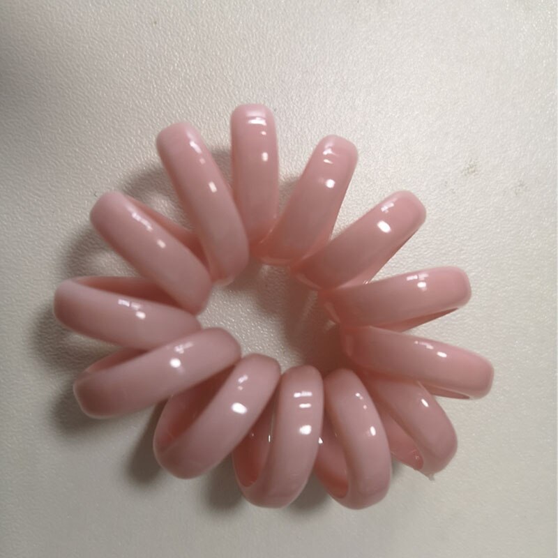 1 Pcs Vrouwen Dunne Kleurrijke Roze Elastische Plastic Rubber Telefoonsnoer Draad Geen Vouw Haar Banden Scrunchies Haar Ring Band: Style F