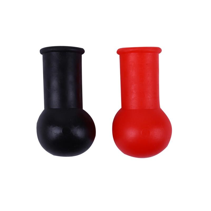 2PCS PVC Black Red Battery Protection Terminal Boot Round Insulating Covers 4.5CMX2CM Battery Protection Terminal Boot: Default Title