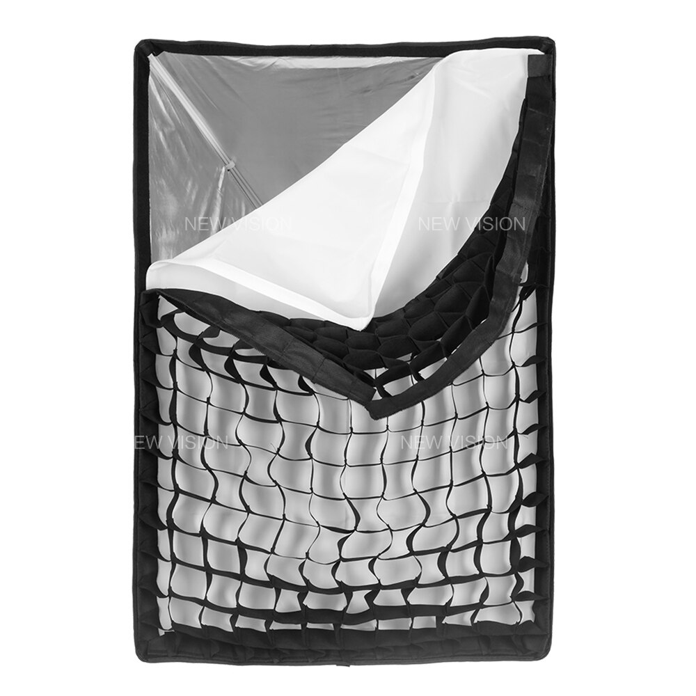 Godox 60*90cm 24" * 35" Honeycomb Grid Rectangle Umbrella Softbox Light Stand Shoe Holder Bracket Kit for Speedlite Flash