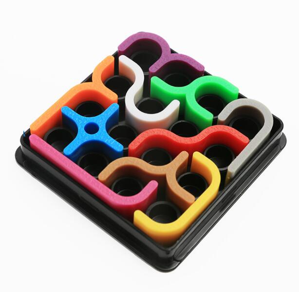 3D Intelligence Puzzle fou courbe Sudoku Puzzle jeux géométrique ligne matrice Puzzle jouets pour enfants apprentissage jouet: Coloré