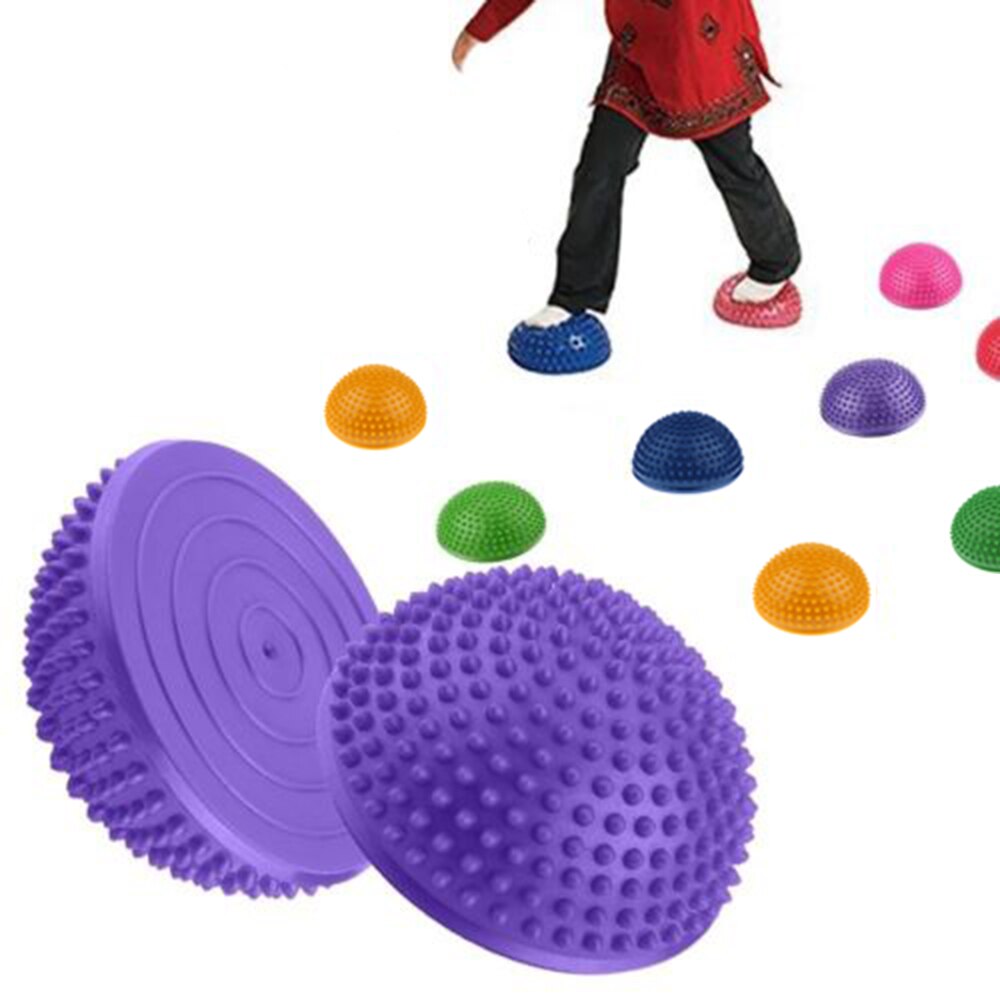 5 Pieces Balancing Exercise Stability Pods- Balance Half Ball Stepping Stones for Kids and Adults Exercise