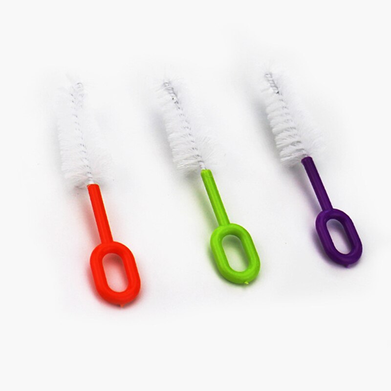 Conjunto de escova de garrafa de bebê plástico reutilizável mamilo de enfermagem conjunto de escova com alça dobrável ferramenta de limpeza de garrafa de bebê mais limpo
