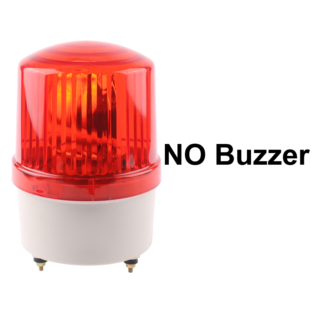 LTE-1121J Roterende Baken Verkeer Sirene Waarschuwingslampje Industriële Alarm Bouw Lamp Lamp Geluid Zoemer/Geen Ac 220V Dc12v 24V: Warm Geel / 5w