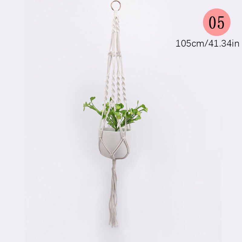 Plant Hanger Macrame Hangers Macrame Wall Hanging Plant Holder Air Plant Planters For Indoor Plants Indoor Plants Hanging Pot: 5