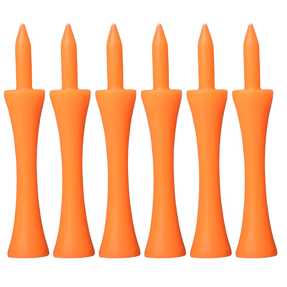 50Pcs/Pack Golf Tees Step Down Golf Plastic Tees Golf Tee Best for all Over Sized Drivers, Irons &amp; Hybrids. Longer Drives: 70mm Orange Colors