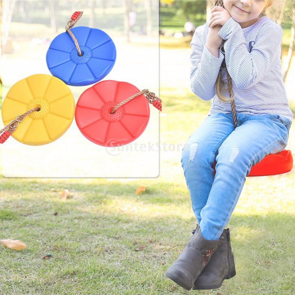 Kids Tree Swing Climbing Rope with Platforms,Disc Tree Swing Seat,Outdoor Indoor Swings and Swing Set Accessories