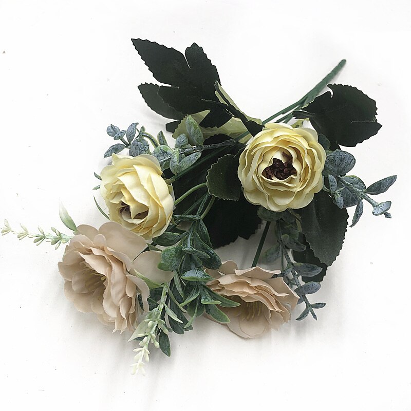 Yoormer Kunstmatige Pioen Zijde Bloem Boeket Elegante Thuis Kunstmatige Bruiloft Decoratie Boeket Bloem Decoratie