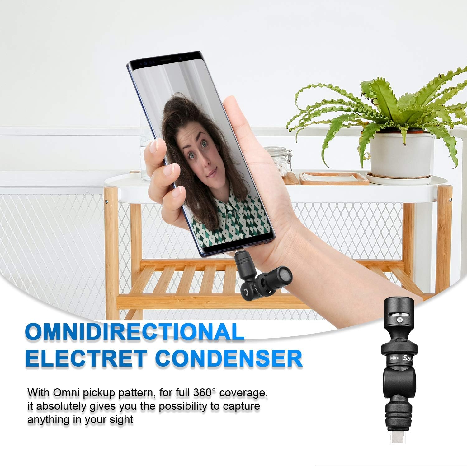 Saramonic SmartMic Di/UC Mini mikrofon dla iPhone Android komputer stancjonarny Laptop komórkowy nagrywanie YouTube transmisja na żywo Vlog