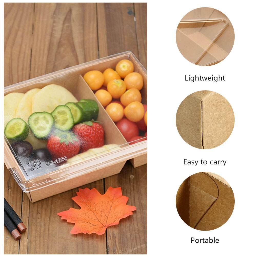 20 Pcs Food Takeaway Boxes Eco-friendly Potato Chips Boxes with Lids (Brown)