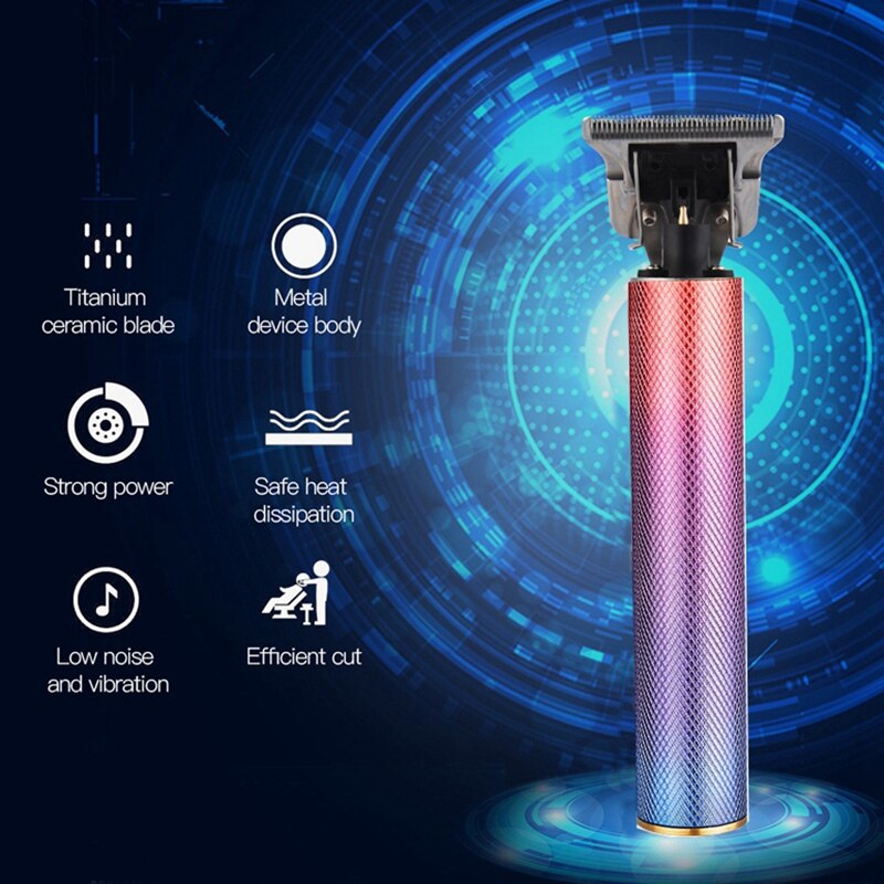 USB Rechargeable T9 Baldheaded Hair Clipper Cordless Shaver Trimmer 0mm Men Barber Hair Cutting Machine