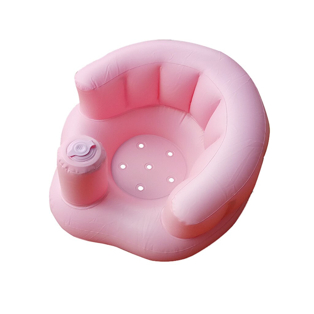 Newborn Baby Bathtub Inflation Bath Tub Ring Seat Infant Child Toddler Kids Anti Slip Safety Toy Bath Tub for Baby Cushion Mat: Red 