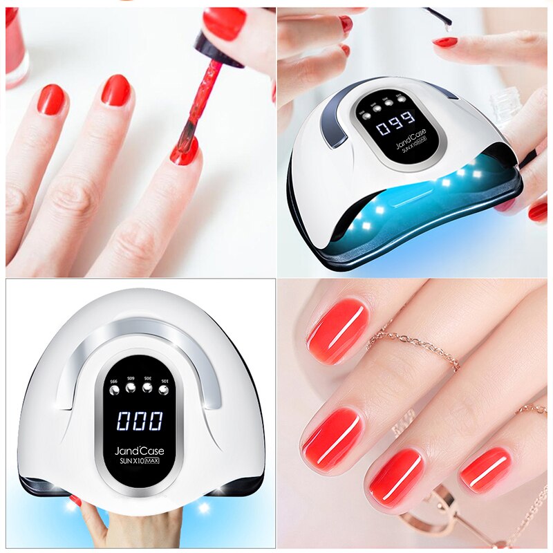 SUN X10 Max Lampara UV LED Lámpara de uñas para secar esmalte de uñas en gel con sensor de movimiento Lámpara UV para salón de manicura