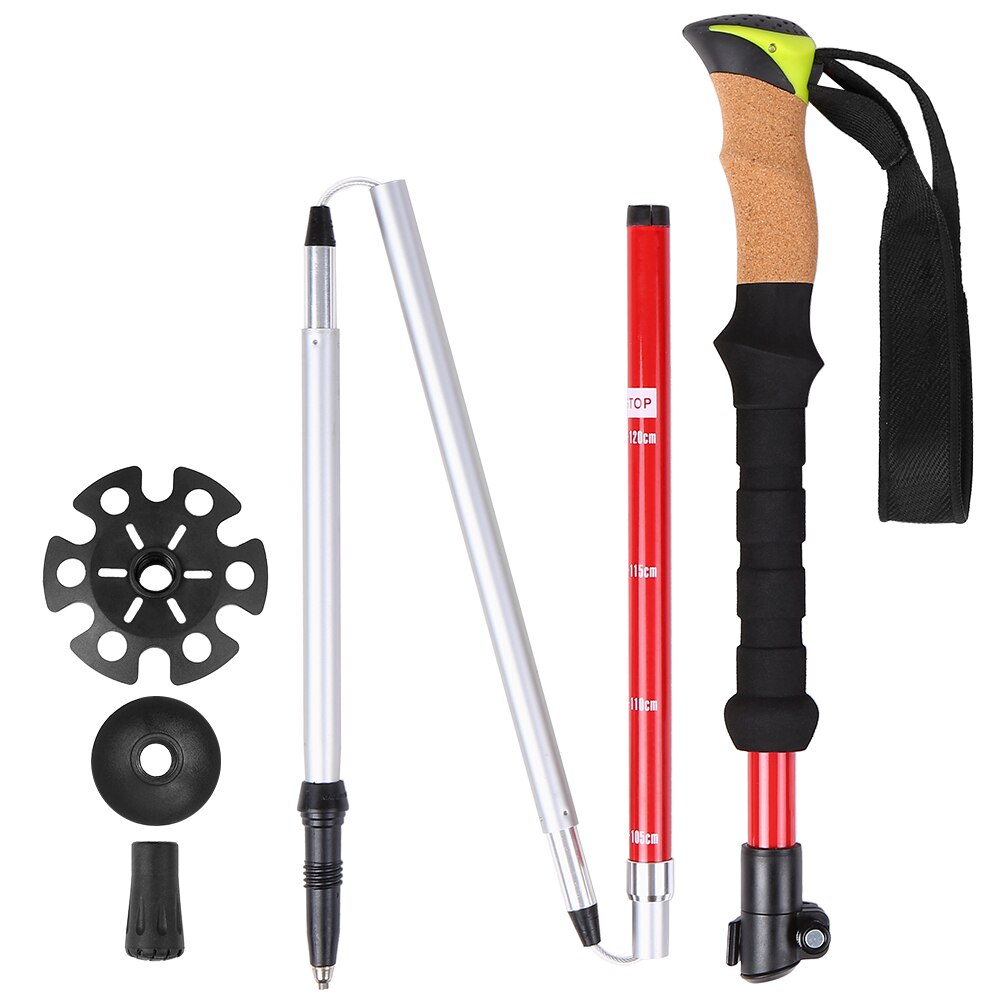 Trekkingstok, reisklimgereedschap, opvouwbare wandelstok, lichtgewicht wandelstok voor trekking, kamperen