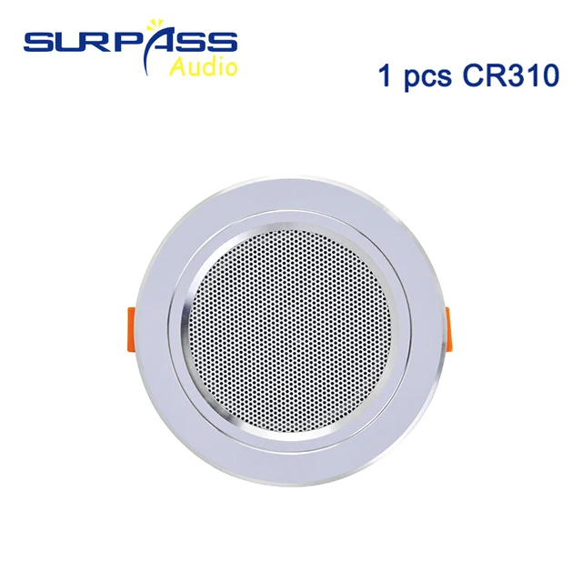 8Ohm 10W Badezimmer Decken lautsprecher Hintergrund Musik System feuchtigkeit beständiges Aluminium kann Decken lautsprecher Klang gestalten: Silber